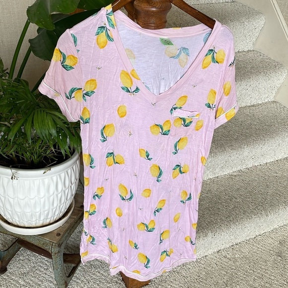 Honey Dew Lemon T Shirt Pajama Dress - Picture 1 of 8